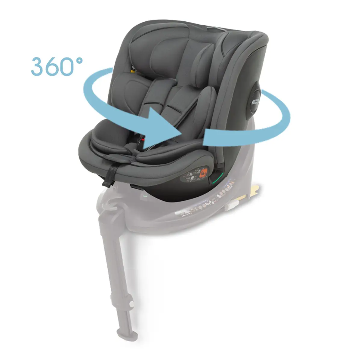 Foppapedretti seggiolino Auto Disk Grow i-Size Stone - bambini 40-150 cm (0-12 anni)