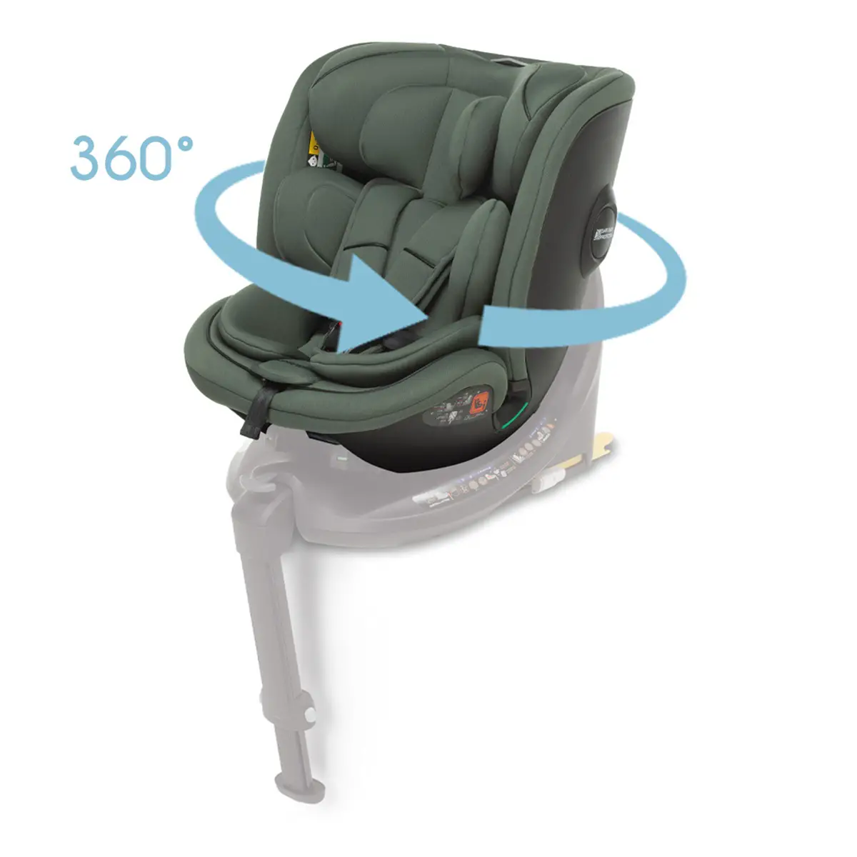 Foppapedretti seggiolino Auto Disk Grow i-Size Olive - bambini 40-150 cm (0-12 anni)