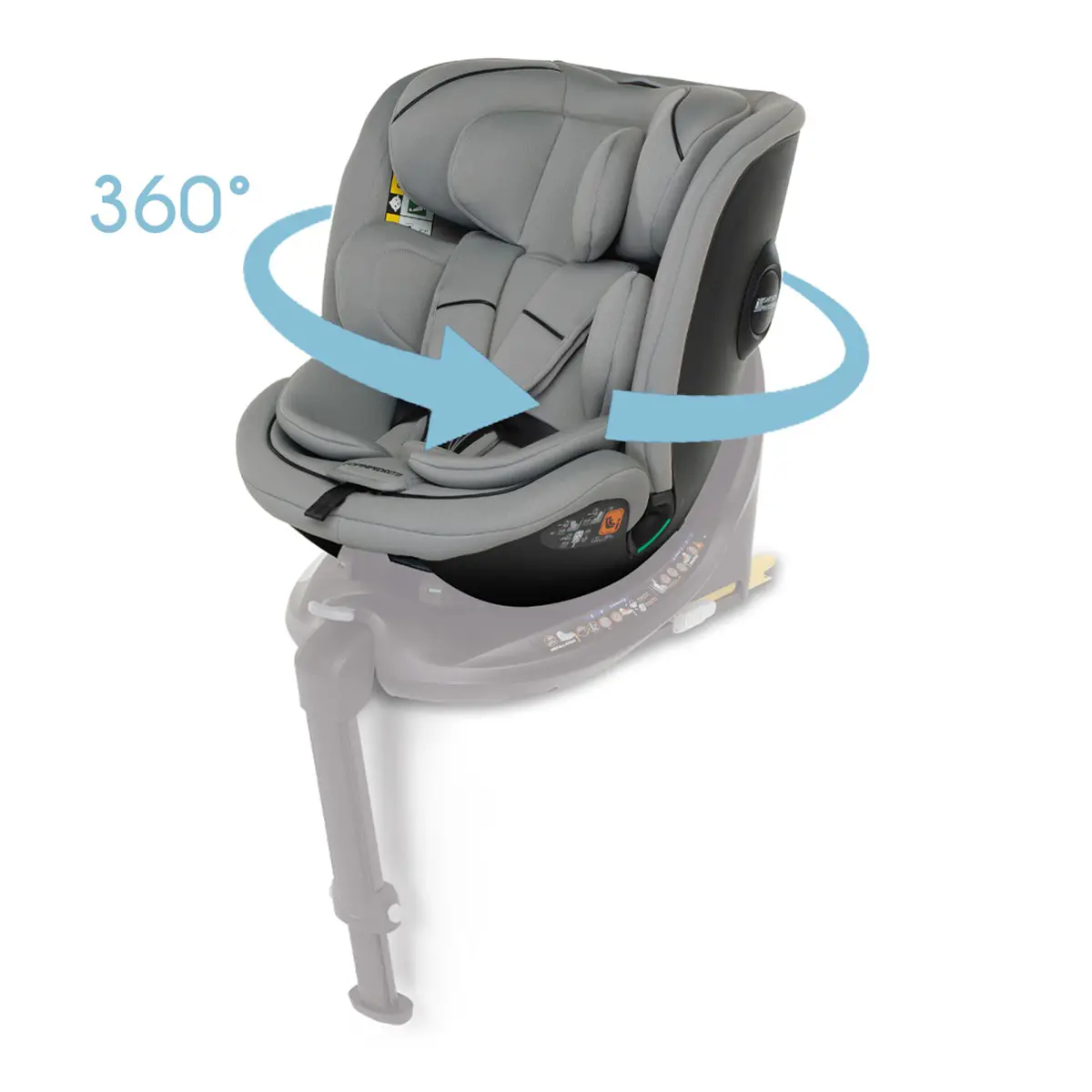 Foppapedretti seggiolino Auto Disk Grow i-Size Ice - bambini 40-150 cm (0-12 anni)