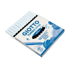 Pennarelli Turbo Maxi Giotto - 12 Pezzi • Nero