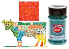 Scaglie di Tempera Flock Rosso – Barattolo da 150 gr