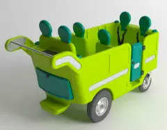 Carrozzino 6 Posti Espresso Elettrico Base Verde