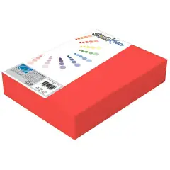 Risma Cartoncino Liscio-Ruvido A4 Giodikrea – Rosso – 50 Fogli