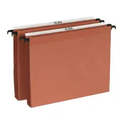 Cartelle Sospese Interasse 33 cm Dorso a U – Confezione 25 Pezzi A4 in Cartoncino Kraft Riciclato