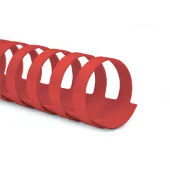 Dorsi Spirale Plastici Diametro 16mm. 100 Pezzi Rosso