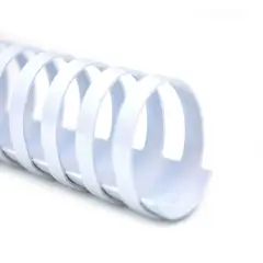 Dorsi Spirale Plastici Diametro 45mm. Ovale 50 Pezzi Bianco