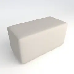Pouf Ecopelle Ignifugo 2 Posti H 40 Bianco Per Un Ambiente Scolastico Innovativo