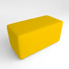 Pouf Ecopelle Ignifugo 2 Posti H 40 Giallo Per Un Ambiente Scolastico Innovativo