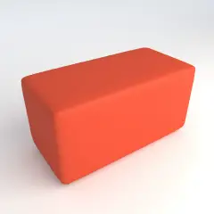Pouf Ecopelle Ignifugo 2 Posti H 40 Arancio Per Un Ambiente Scolastico Innovativo