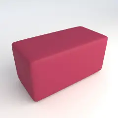 Pouf Ecopelle Ignifugo 2 Posti H 40 Fucsia Per Un Ambiente Scolastico Innovativo