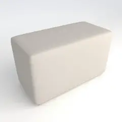 Pouf Ecopelle Ignifugo 2 Posti H 46 Bianco Per Un Ambiente Scolastico Innovativo