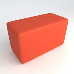 Pouf Ecopelle Ignifugo 2 Posti H 46 Arancio Per Un Ambiente Scolastico Innovativo