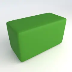Pouf Ecopelle Ignifugo 2 Posti H 46 Verde Per Un Ambiente Scolastico Innovativo