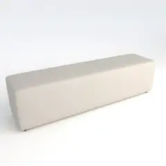 Pouf Ecopelle Ignifugo 4 Posti H 40 Bianco Perfetto Per Ambienti Scolastici Innovativi