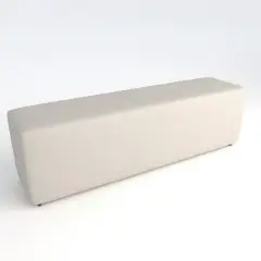 Pouf Ecopelle Ignifugo 4 Posti H 46 Bianco Perfetto Per Ambienti Scolastici Innovativi