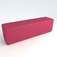 Pouf Ecopelle Ignifugo 4 Posti H 46 Fucsia Per Ambienti Scolastici Innovativi