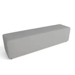 Pouf Ecopelle Ignifugo 4 Posti H 46 Grigio Perfetto Per Ambienti Scolastici Innovativi