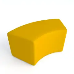 Pouf Ecopelle Ignifugo Curvo H 46 Giallo Per Ambienti Scolastici Innovativi