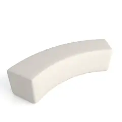 Pouf Ecopelle Ignifugo Curvo 2 Posti H 40 Bianco Per Ambienti Scolastici Innovativi