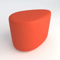 Pouf a Goccia in Ecopelle Ignifuga Arancio H 46 cm – Conforme CAM