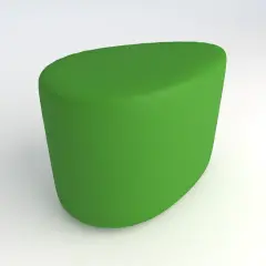Pouf a Goccia in Ecopelle Ignifuga Verde H 46 cm – Conforme CAM