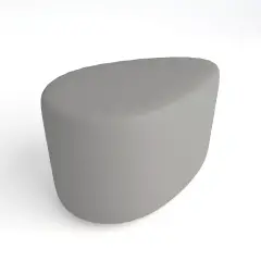 Pouf a Goccia in Ecopelle Ignifuga Grigio H 46 cm – Conforme CAM