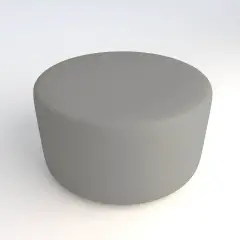 Pouf Ecopelle Ignifugo Tondo H 40 Grigio Per Ambienti Scolastici Innovativi