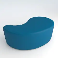 Pouf Ecopelle Ignifugo Virgola H 40 Azzurro Per Ambienti Scolastici Innovativi