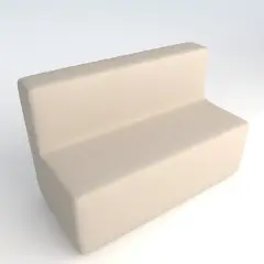 Divano Ecopelle Ignifugo 3 Posti H 40 Bianco Per Ambienti Scolastici Innovativi