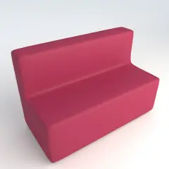 Divano Ecopelle Ignifugo 3 Posti H 40 Fucsia Per Ambienti Scolastici Innovativi