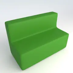 Divano Ecopelle Ignifugo 3 Posti H 40 Verde Per Ambienti Scolastici Innovativi