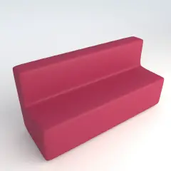 Divano Ecopelle Ignifugo 4 Posti H 40 Fucsia Per Ambienti Scolastici Innovativi