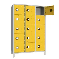 Armadio Casellario Quadro 15 Posti - Ante Giallo - Conforme CAM