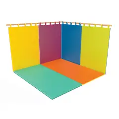 Materassino Bicolore per la Psicomotricità e la Ginnastica cm. 100x200, Azzurro-Celeste