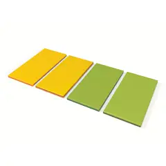 Set Materassini Bicolore cm.60x120 Giallo-Arancio / Verde-Lime