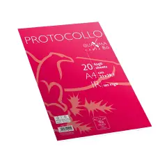 Fogli Protocollo 1 Rigo Bianco Pigna - Confezione da 20 Fogli