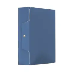 Cartella Portaprogetti Con Bottone Blu Dorso 4 Cm