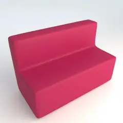 Divano 3 Posti in Ecopelle Ignifuga Fucsia H 46 cm – Conforme CAM
