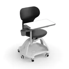 Sedia Mia Table con Ruote e Porta Zaino Misura 7 – Nera con Tavolino Ribaltabile per Scuole