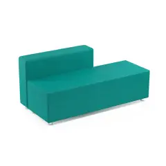 Pouff Rettangolare Verdeacqua 55x160x45 cm – Seduta Imbottita Modulare per Scuole
