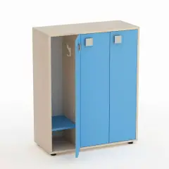 Spogliatoio Kubò Betulla 6 Posti Ante Blu Orizzonte - Conforme CAM