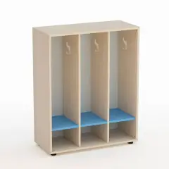 Mobile Scuola Spogliatoio Kubò Betulla a Giorno Blu Orizzonte - Conforme CAM