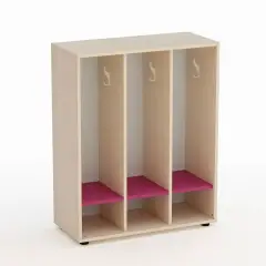 Mobile Scuola Spogliatoio Kubò Betulla a Giorno Fucsia - Conforme CAM