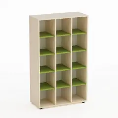 Mobile Kubò Betulla 15 Caselle H 150 Cm. Verde Kiwi - Conforme CAM