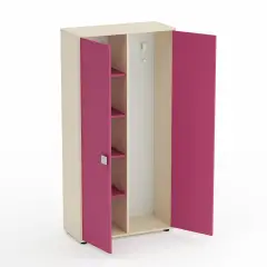 Mobile Scuola Kubò Betulla Spogliatoio Adulti Ante Fucsia - Conforme CAM