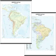 Carta Geografica America Meridionale – Cartina Murale Fisica e Politica