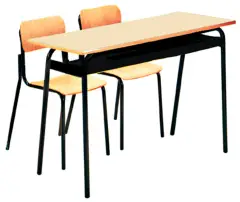 Banco Biposto 900 - Sottopiano In Lamiera H 71 Cm Per Ambienti Scolastici - Conforme CAM