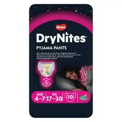 Mutandine Drynites 4-7A Girl 17-30 Kg 10 Pezzi
