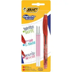 Penna Bic Gelocity Illusion Rosso Bl.1+2 Refills