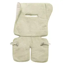 Materassino Per Passeggino Double Face Beige In Spugna Ricamata